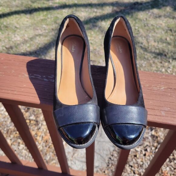 Clarks Black Woman's Tarah Brae Pumps sz 6 - Picture 1 of 16